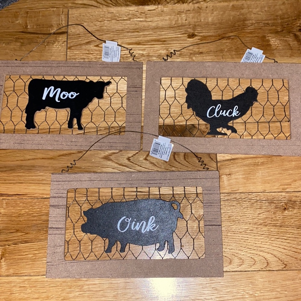Brand new wooden signs